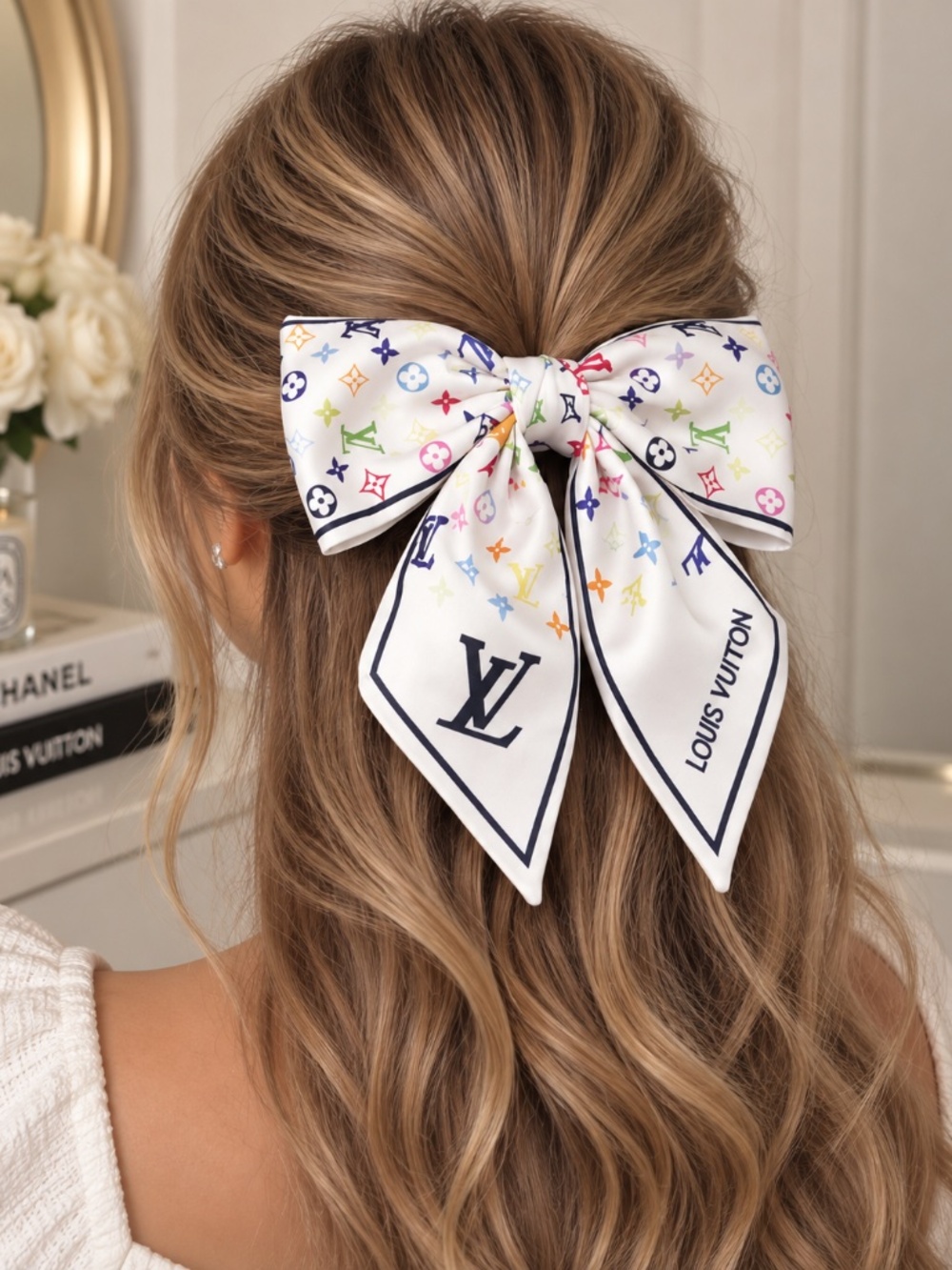 Colorful LV Style Hair Clip